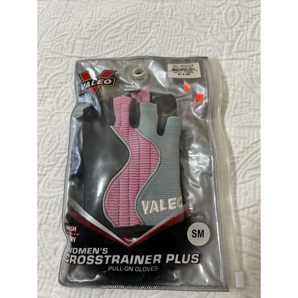 New Valeo's Womens Cross Trainer Plus Pull On Gloves Pink Black Sz S